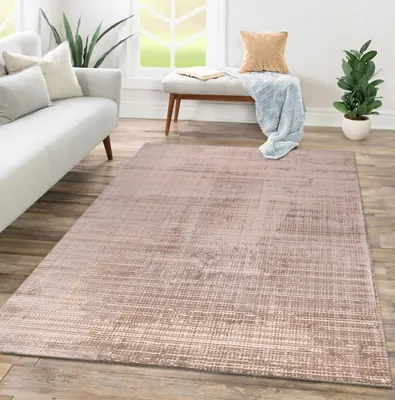 Produktbild von Teppich Wohnzimmer Schlafzimmer Carpetilla Kurzflor & Weicher Teppich Braun - Größe: 240 x 340 cm