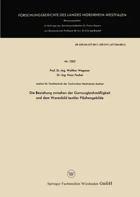 Immagine prodotto di Die Beziehung zwischen der Garnungleichmäßigkeit und dem Warenbild textiler Flächengebilde