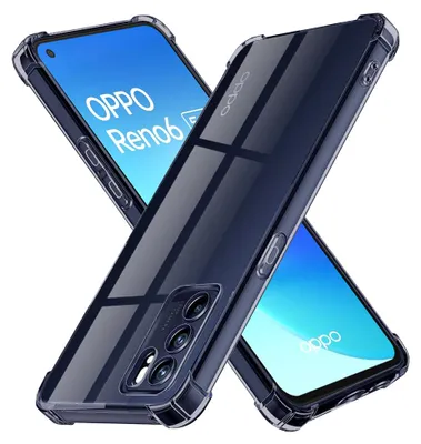 Obrázok produktu pre Techsuit - Shockproof Clear Silicone obal pre Oppo Reno6 5G - dymovo čierny