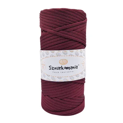 Produktbild von Polyesterkordel 5mm 100m, Flache Polyesterkordel, Häkelkordel, 5mm Makrameekordel, Makrameegarn, Polyestergarn, glänzende Kordel