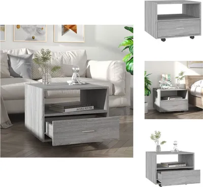 Image de vidaXL Table basse Gris Sonoma 55x55x40 cm Bois composite - Tables basses