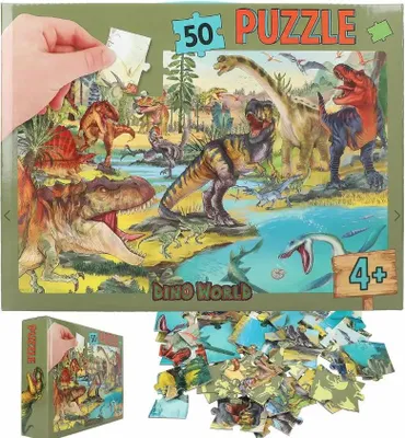 Image de DEPESCHE DINO World Puzzle Dinosaure avec poignée de transport