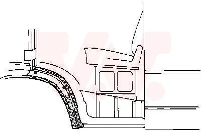 Produktbild von VAN WEZEL 3070156 Kotflügel Vorne Rechts passend für MERCEDES-BENZ T1 Kasten (602) T1 Bus (601) T1 Pritsche/Fahrgestell (602) T1 Kastenwagen T1 Bus