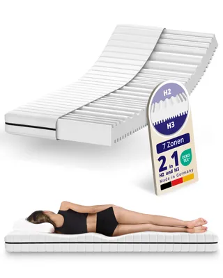 Produktbild von Kaltschaummatratze 70 x 200 cm – 15 cm Höhe – H2 & H3 – ergonomisch, atmungsaktiv & punktelastisch