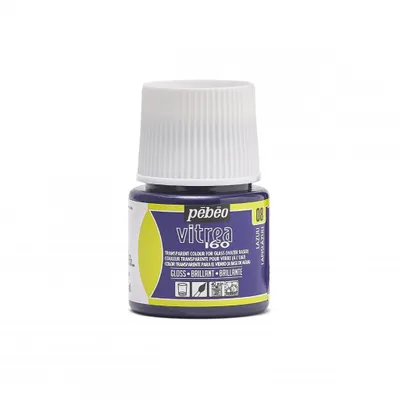 Obrázok produktu pre Pebeo Vitrea 160 farba na sklo, 45 ml, 08 lesklý lazúr