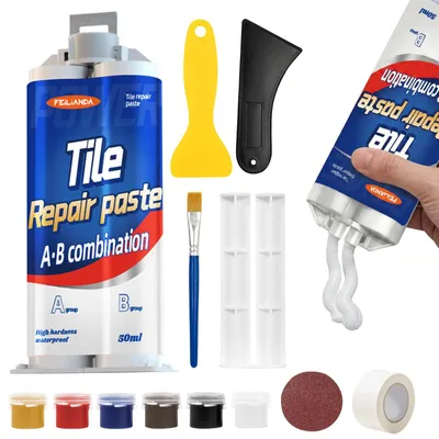 Zdjęcie produktu dla Zestaw do naprawy fug, 50 ml, wodoodporny, do użytku na płytkach ceramicznych i wanny