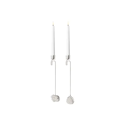 Productafbeelding van Georg Jensen CC 2023 CANDLEHOLDER SET MOUSE & PINE CONE PALLADIUM PLATED 10020175