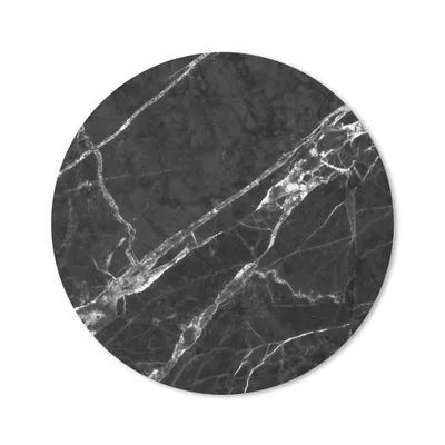 Produktbild von MuchoWow® Mauspad Mousepad Marmor - Linie - Weiß - Schwarz 50x50 cm - Mousepads - Maus Mat - Pad - Mausunterlage - Vinyl