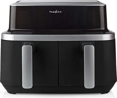 Image de Friteuse sans huile double 2600w noir - Nedis - KAAF320BK -