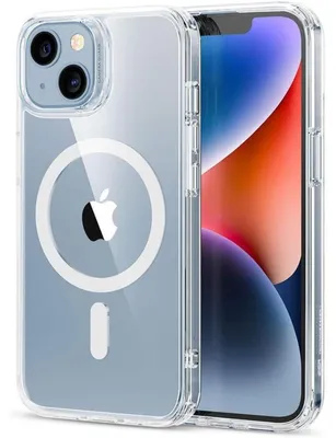 Image de Coque de protection pour iPhone 14/13, compatible MagSafe, hybride, antichoc, résistante aux rayures, transparente