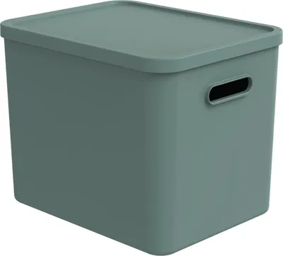 Obrázok produktu pre Úložný box - 27 litrov - zelený - plastový - s vekom
