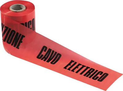 Image de Ruban de signalisation « ATTENTION CÂBLE ÉLECTRIQUE » 10 cm x 200 m