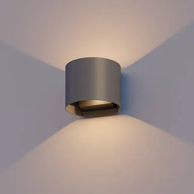 Produktbild von Calex Verona Wandleuchte, für Außen & Innen, warmweißes Up & Down Licht, einstellbarer Lichtstrahl, wasserdicht, Anthrazit