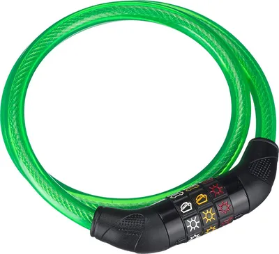 Produktbild von Point Kombinations-Kabelschloss für Kinder CSL80, Security Plus, Symbole, L=800mm, Ø=12mm, grün