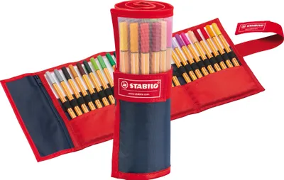 Image de Feutres fins - STABILO point 88 - set de 25 rollers - avec 25 couleurs différentes