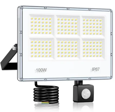 LED-Flutlicht 100W 10.000lm Bewegungsmelder IP67 wasserdicht 7000K