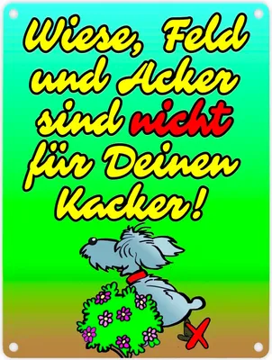 Produktbild von Kein Hundeklo Metallschild in 15x20 cm mit lustigem Spruch