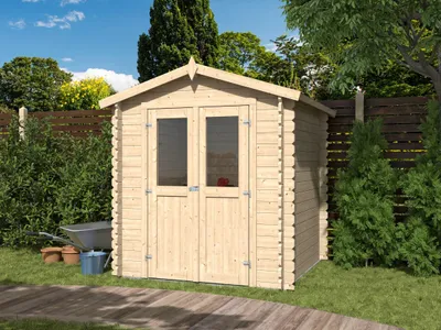 Produktbild von Gartenhaus BBH "Mini 2 C" 28 mm Satteldach