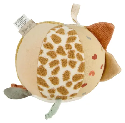 Produktbild von Sterntaler Stoffball Giraffe und Löwe - Weiche Stoffkombinationen - Gefüllt mit