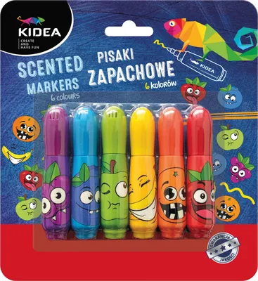 Zdjęcie produktu dla Pisaki zapachowe KIDEA 6 kolorów dla dzieci