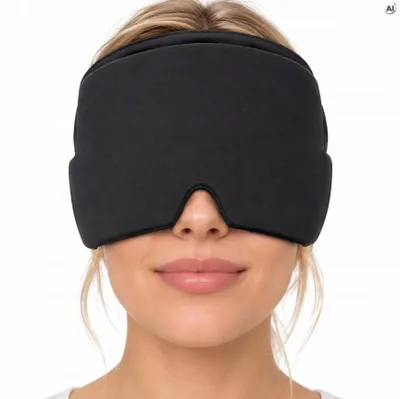 Produktbild von Kühlende Kopfmütze gegen Kopfschmerzen - Gelmaske für Augen und Stirn, Kältekompresse