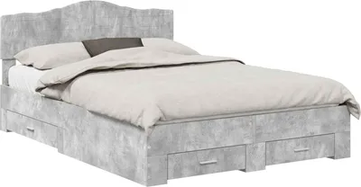Immagine prodotto di Struttura del letto con testiera Grigio cemento 150 x 200 cm