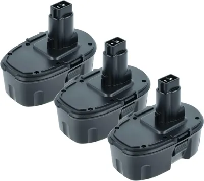 Produktbild von vhbw 3x Akku Ersatz für Dewalt DW9098, DW9096, DW9095, DE9039, DC9096, DC9099, DE9503, DE9096, DE9095 für Werkzeug (3000 mAh, NiMH, 18 V)
