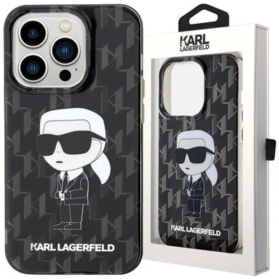 Produktbild von Karl Lagerfeld iPhone 15 Pro Max TPU Hardcase - Ikonik Monogram - Black