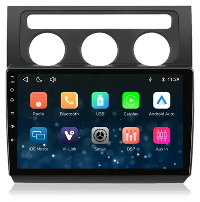 Produktbild von 10 Zoll Autoradio für VW Touran 1T1 1T2 1T3 2003-2010 Linux mit CarPlay, Android Auto, Navigation, Bluetooth 5.1, WLAN & Mirror Link