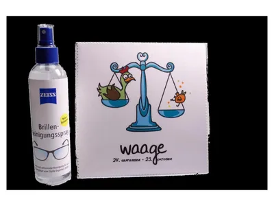 Produktbild von Mikrofasertuch "Sternzeichen Waage" Größe 18,5*18,5 cm von La Kelnet
