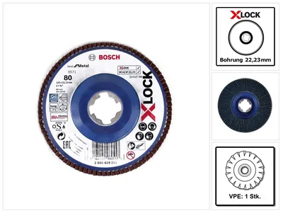 Produktbild von PRO X571 Fächerschleifscheibe X-Lock, gerade, 125 mm, K80