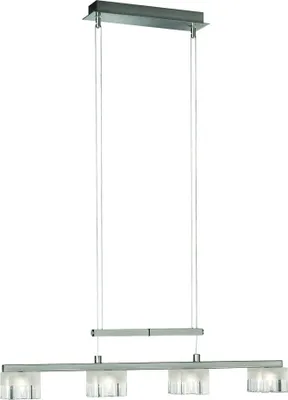 Produktbild von Massive Pendelleuchte 376501710, Flexible Halterung, Chrom, Transparent, Galvanisiertes Stahl, Metall, Glas, Schlafzimmer, Wohnzimmer