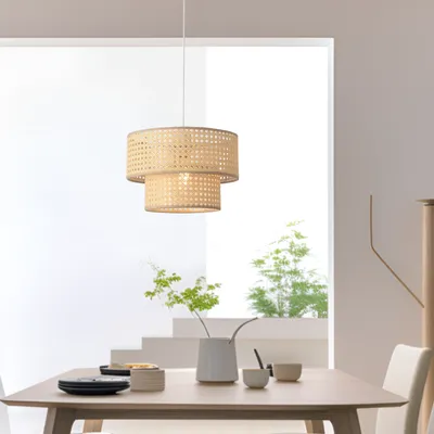 Produktbild von Lampa wisząca 'Ascot' Ø30 cm o wyglądzie rattanu