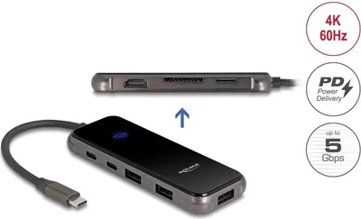Image de Station d'accueil USB-C 4K avec HDMI, SD & PD 85W