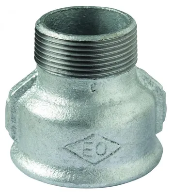 Productafbeelding van Zinkbedekte reductiekoppeling Atusa Nr. 246, FM, 2" x 1", met zowel binnen- als buitenraai