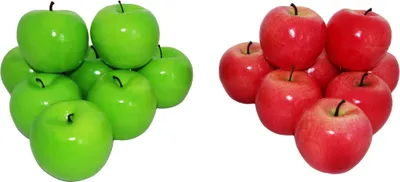 Produktbild von 16x Deko Äpfel Apfel ROT + GRÜN Kunstobst Kunstgemüse künstliches Obst Gemüse Früchte Dekoration