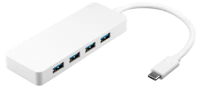 Image de Goobay 66274 station d'accueil pour ordinateur portable/réplicateur de ports USB 3.2 Gen 1 (3.1 Gen 1) Type-C câblé Blanc