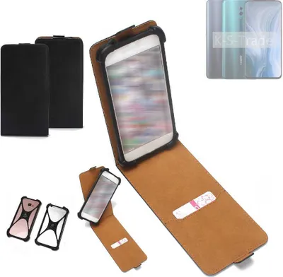 Produktbild von K-S-Trade Handyhülle Schutzhülle kompatibel mit Oppo Reno10 Pro+ Global Hülle Case Cover Flip Style Bumper schwarz 1x
