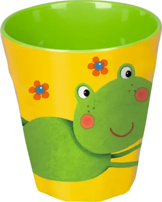 Produktbild von Coppenrath 18229 - Die Spiegelburg - Freche Rasselbande - Becher Frosch, aus bruchsicherem Kunststoff