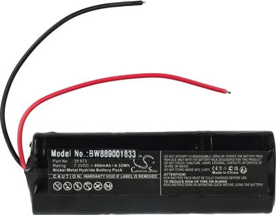 Produktbild von vhbw Akku Ersatz für Telenot 35 973 für Alarmanlage, Alarmsystem (600 mAh, 7,2 V, NiMH)