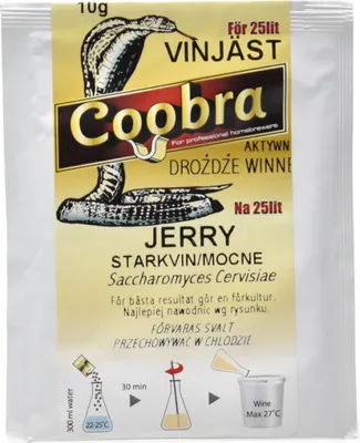 Produktbild von Aktive Weinhefe COOBRA JERRY 10g, Wein Hefe, Hefe für Wein