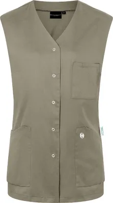 Produktbild von KARLOWSKY Damen Kasack ESSENTIAL Ärmellos V-Neck Modern-Fit Salbei 42