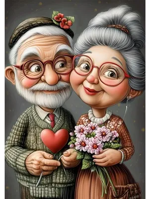 Produktbild von 5D Diamond Painting Set Älteres Paar Liebe 30x40cm für Erwachsene und Kinder