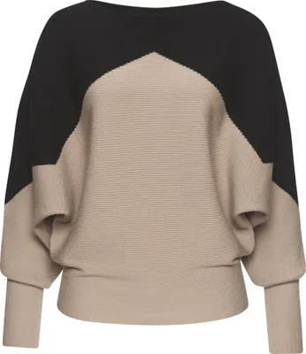 Produktbild von LASCANA Strickpullover schwarz-sand Größe 36/38