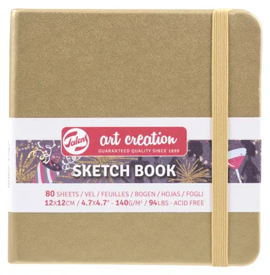 Produktbild von Art Creation Skizzenbuch 12 × 12 cm, 80 Blatt, 140 g/m² - Warm Gold