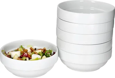 Produktbild von 6er Set Tommy Schale Ø17,5cm weiß 670ml Porzellan stapelbar