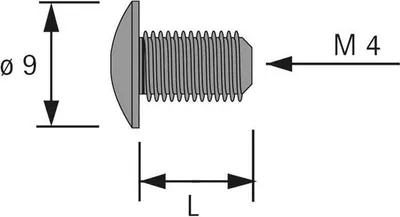 Produktbild von Verbindungsschraube Stahl Länge 8 mm