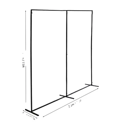 Productafbeelding van Bruiloftsbog, afmetingen 2,3 x 2,3 meter, duurzame ijzeren constructie, zwart, 7,5 x 7,5 voet