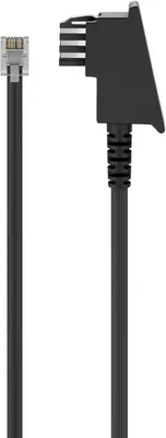 Immagine prodotto di Goobay 50941 Cavo di collegamento TAE-F (internazionale-Pin Out) a 4 pin, 3 m, nero - Spina TAE-F > spina RJ11/RJ14 (6P4C)
