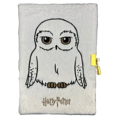 Obrázok produktu pre Harry Potter (Hedwig) A5 Uzamykateľný Zápisník (Plyšový)